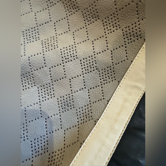 Kempton & Co Oversized Diamond Perforated Leather Tote in Storm Grey - Picture 15 of 15